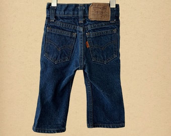 Vintage 70s Orange Tab Baby Levi's Jeans, Size 12 Months or Smaller