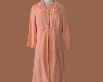 Vintage 60er Jahre Mod 2 Teiliges Kleid & Jacke Set