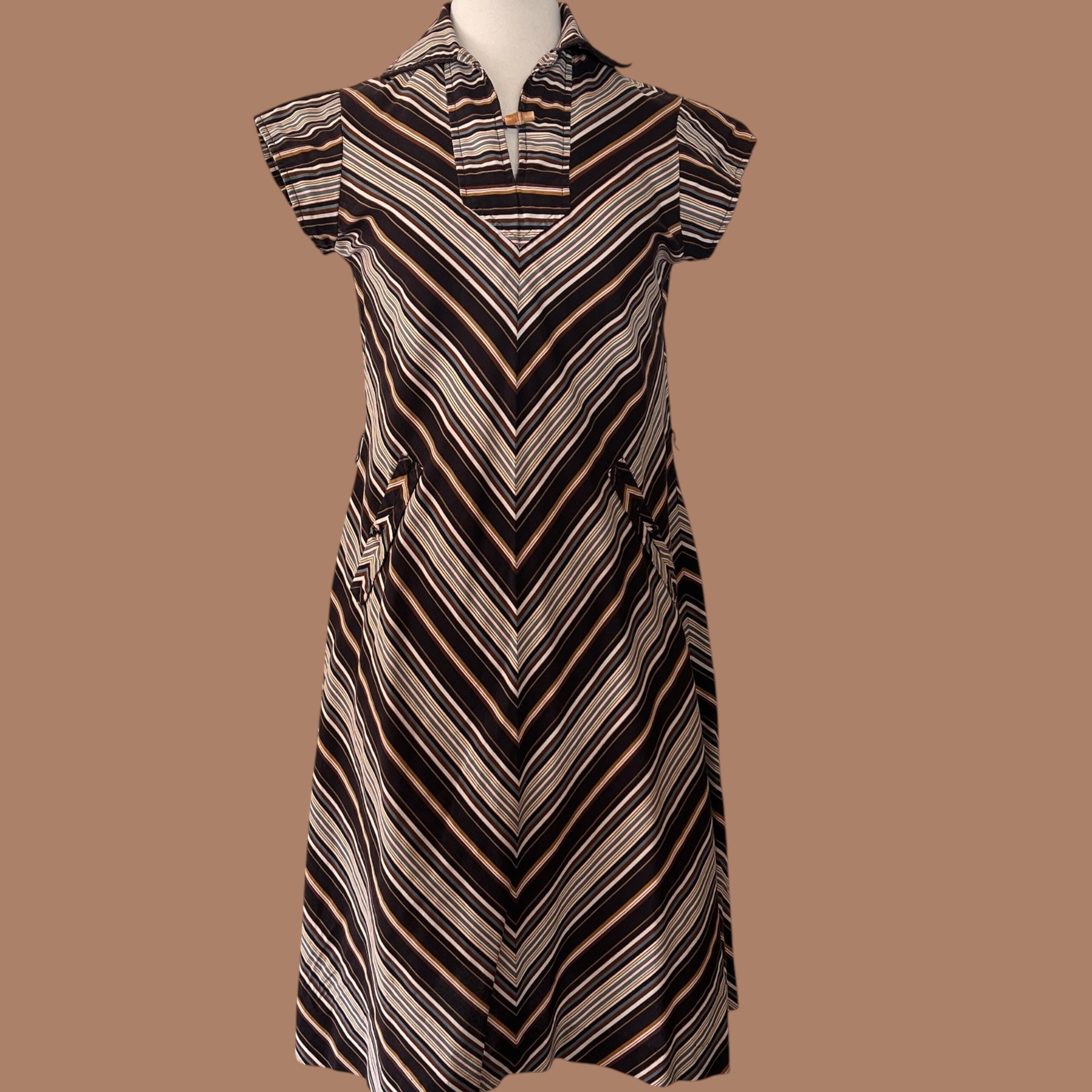 blue dress for baby girl Love Kuza Chevron Delight Midi Dress Orange / L