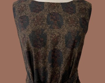 Vintage 60er Jahre Mod Abstraktes Blumen Kleid