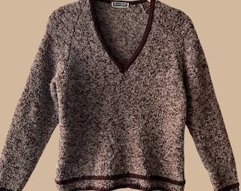 Vintage 60s Curly Wool Textured Sweater