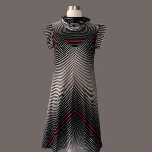 chevron dress black and white Chevron Print Mini Dress