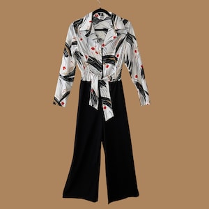 Vintage 70s Disco Jumpsuit, Montgomery Ward, 1970s Jumpsuit, Psychedelic