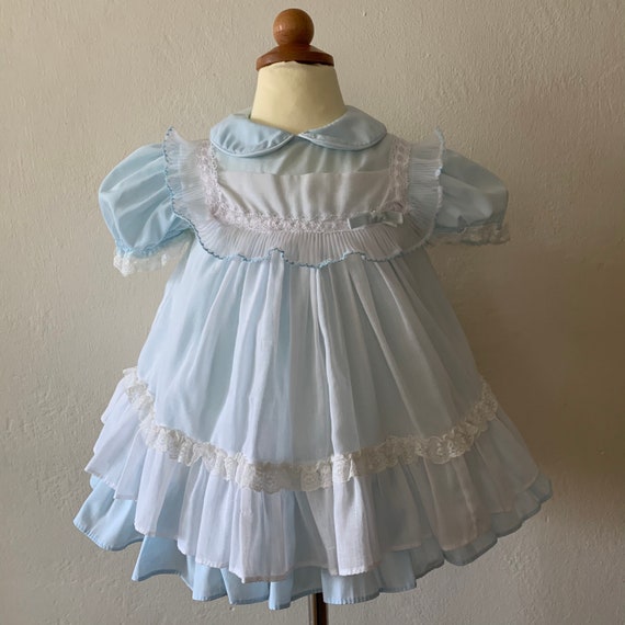 Vintage Bryan Girls Pinafore Dress Set, Vtg Girls