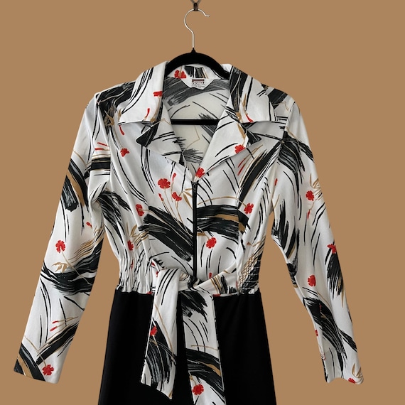 Vintage 70s Disco Jumpsuit, Montgomery Ward, 1970… - image 2