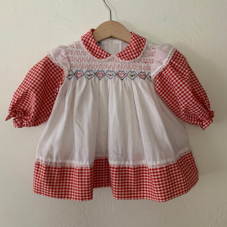 Vintage Baby Christmas Dress Size 12 Months Vintage Baby Girls Holiday Dress Vintage Polly Flinders Dress
