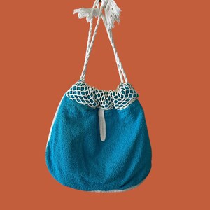 Vintage 70er Jahre Frottee Pool Tasche Geldbörse