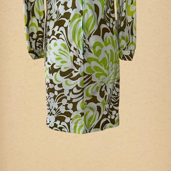 Vintage 60s Psychedelic Mod Floral Shift Dress, M… - image 7