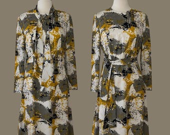 Vintage 60s Abstract Psychedelic Dress