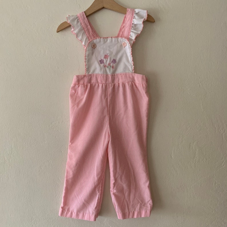 Vtg Girls Overalls Vtg Pink Girls Overalls Vtg Toddler Overalls 2t Vintage Health Tex Overalls