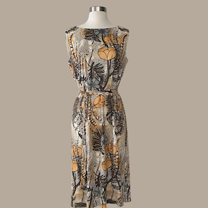 Vintage 70s Psychedelic Mod Floral Dress by Sacony