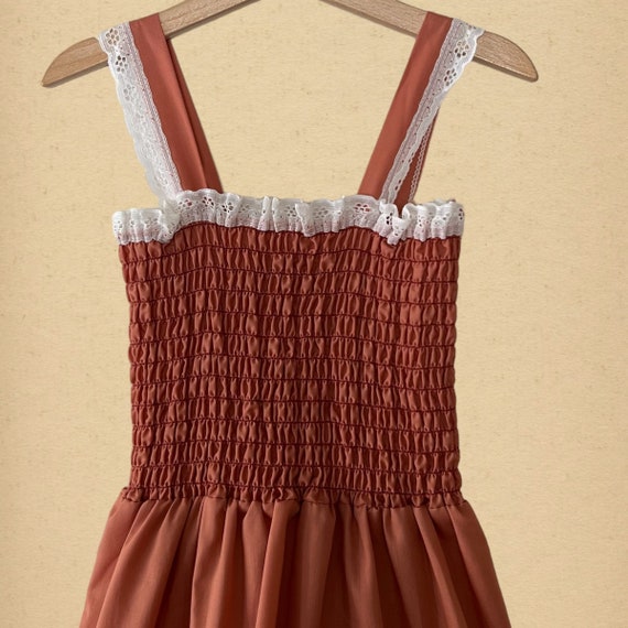 Vintage 70s Girls Sun Dress 7 years - image 5