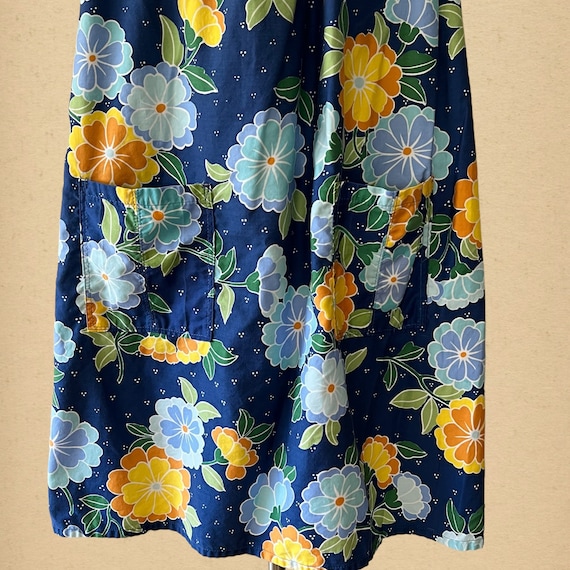 Vintage Women's Floral House Dress with Pockets S… - image 3