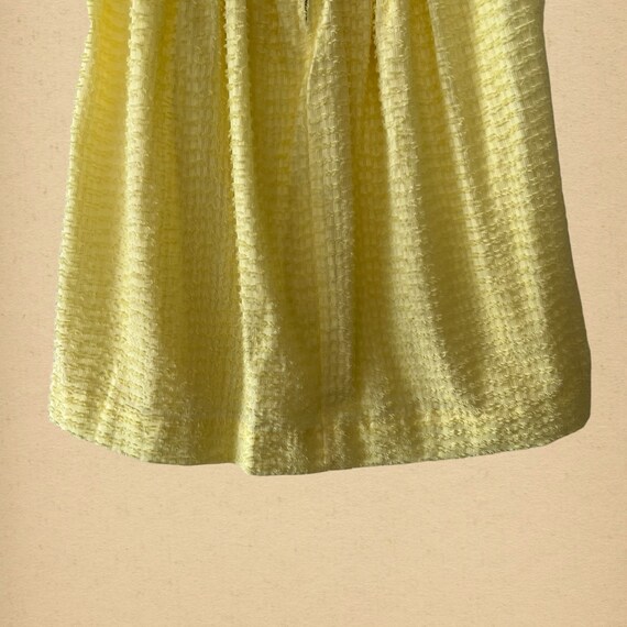 Vintage 60s Girls Mod Yellow Chenille Shift Dress… - image 7