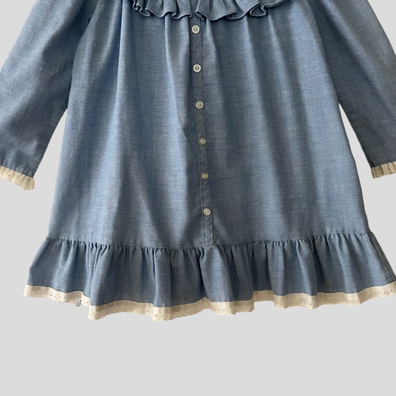 Vintage 70s Toddler Girls Prairie Western Dress 3… - image 3