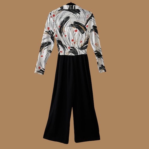 Vintage 70s Disco Jumpsuit, Montgomery Ward, 1970… - image 6