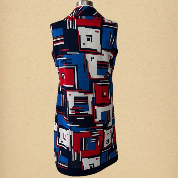 Women's Vintage 70s Mod Geometric Abstract Shift … - image 4