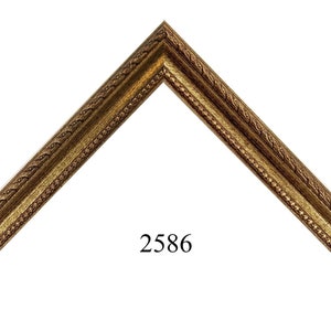 Custom Picture Frame | 1/2&quot;W 3/4&quot;H 3/8&quot;R Decorative Dark Gold with Ornate Roping and Beading Antique Gold Custom Size (2586)