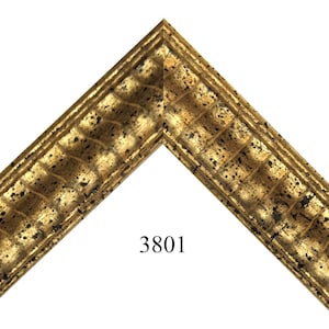 Custom Frame | 2&quot; Decorative Gold with Black Specs | Custom Size Picture Frames Great for Art, Wall Decor (3801)