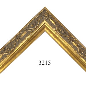Custom Picture Frame | 1&quot; Ornate Gold Dusted Floral | Custom Size Frames Great for Photos, Art 3215