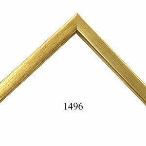 Custom Picture Frame | 1/2&quot;W Gold Squared with Etching 3/8&quot;R | Great for Photos, Art, Diplomas & Certificates 1496