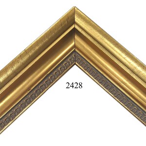 Custom Picture Frame | 2" Gold with Decorative Lip Ornate Trim 5/8"R | Custom Size Made to Measure Great for Art (2428)