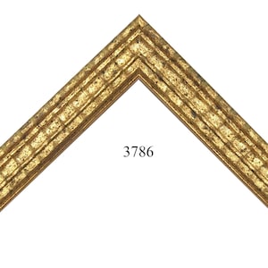 Custom Picture Frame | 1&quot; Ornate Gold Ribbed | Great for Art, Photos (3786)