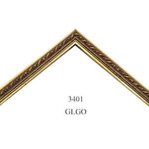 Custom Picture Frame | 5/8W Gold Thin Decorative | Custom Size Framing Great For Art, Photos, Wall Decor (3401)