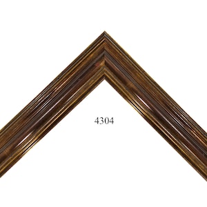 Custom Picture Frame | 2&quot; Bronze Ribbed Brown Glossy | Custom Size High ENd Frames Great for Art, Photos (4304)