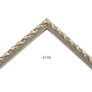 Custom Picture Frame | 7/8W Ornate German Silver with Red Accent | Custom Size Framing Great for Art, Photos, Wall Decor (4530)