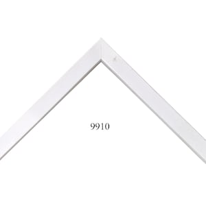 Custom Picture Frame | 5/8W 3/4H 1/2R Matte White Square Profile | Great for Photos, Art 9910