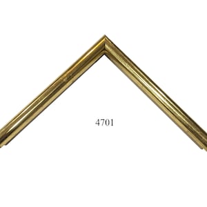 Custom Picture Frame | 3/4&quot; Shiny Gold Rounded  | Great for Photos, Art, Diplomas & Certifcates (4701)