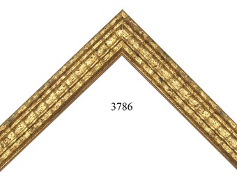 May include: Gold picture frame with a textured, raised design. The frame is angled to show the corner. The number 3786 is printed in the center of the frame.