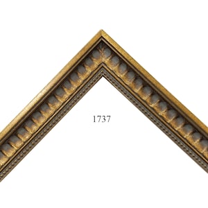 Custom Picture Frame | 1 1/4W 1H 3/8R Bronze Scalloped with Beaded Lip | Great for Art, Photos (1737)