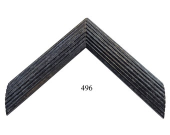 Custom Picture Frame | 1 1/2 Dusted Black Fluted | Custom Size Framing Great for Art, Photos, Wall Decor (496)