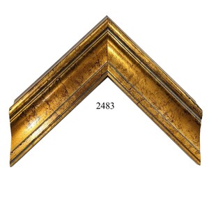 Custom Picture Frame | 2 1/4&quot; Decorative Gold Bronze 1/2&#39;&#39;R| Great for Artwork (2483)