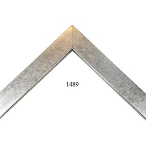 Custom Picture Frame | 1&quot; Contemporary Decorative Silver Flat Square Profile | Great for Artwork, Photos (1489)