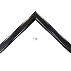 Custom Picture Frame | 3/4&quot; Black with Gold Detail | Great for Photos & Artwork | Custom Framing (258)