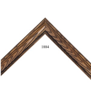Custom Picture Frame | 1 1/8&quot; Light Brown Oak Wood with Dark Wood Grain | Great for Photos, Art (1884)