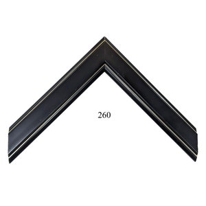 Custom Picture Frame | 1 1/4&quot; Black with Gold Trim | Great for Artwork & Photos | Custom Framing (260)