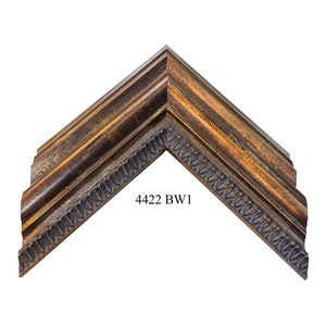Custom Picture Frame | 3 1/2&quot; W  1 3/4&quot;H 1&quot;R | Large Bronze Modern with Ornate Trim | Great for Artwork, Photos, Collages (4422)