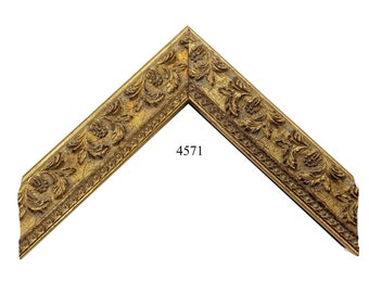 Custom Picture Frame | 1 1/2W 1 1/8H 5/8R Ornate Gold Floral Italian Leaf  | Great for Art 4571