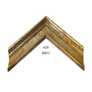 Custom Picture Frame | 2W 1 1/4H 1/2R Weathered Dark Gold, Bronze | Custom Size Framing Great for Art, Photos, Decor (620)
