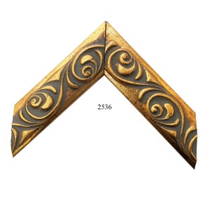 Custom Picture Frame | 1 3/4W 3/4H 1/2R Ornate Gold | Great for Artwork (2536)