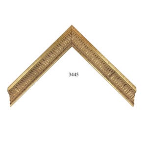 Custom Picture Frame | 1W 1H 3/8R Ornate Gold Ribbed with Beading | Custom Size Frames Great for Artwork, Decor 3445
