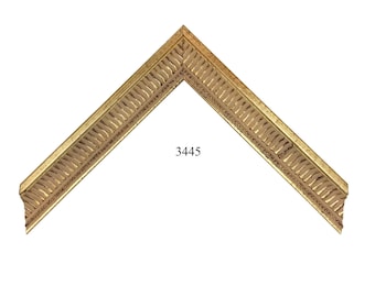 Custom Picture Frame | 1W 1H 3/8R Ornate Gold Ribbed with Beading | Custom Size Frames Great for Artwork, Decor 3445