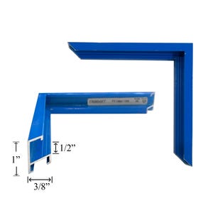 Custom Cut Metal Picture Frame | Blue Sectional Metal | Made to Measure Royal Blue Aluminum Poster Frame Picture Frame 93-226