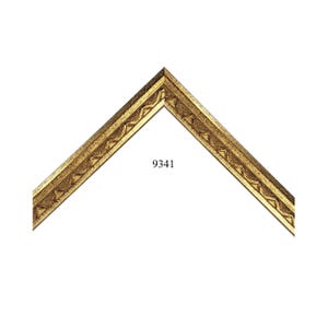 Custom Picture Frame | 1 1/4" Decorative Gold Tribal Aztec Design | Great for Photos 9341