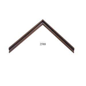 Custom Picture Frame | 1/2W Thin Brown with Gold Varnish Beading and Roping | Handmade Custom Size Frames Great for Art, Photos, Decor 2588
