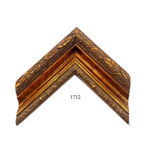 Custom Picture Frame | 2 1/4W Antique Bronze with Ornate Floral Leaf Detail | Handmade Custom Size Frames Great for Art, Photos, Decor 1712